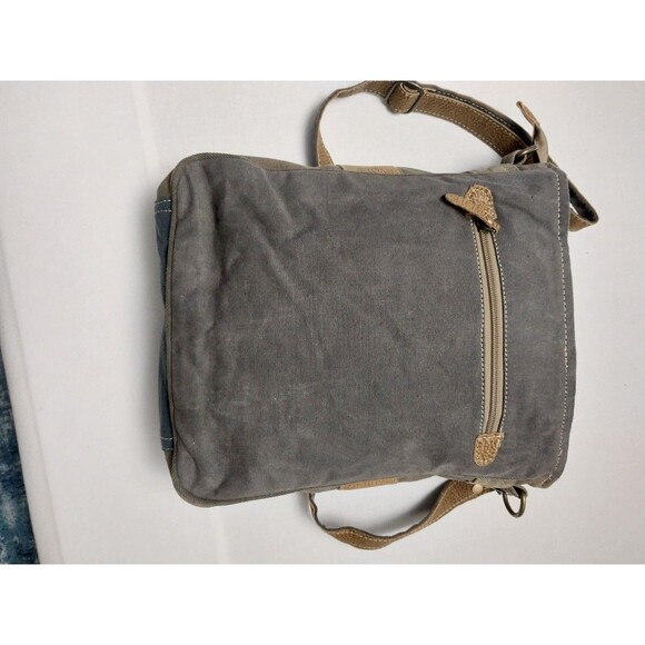 Myra Bag Blossom Print Upcycled Canvas & Leather Shoulder Bag - Picture 9 of 16